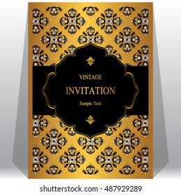 Wedding invitation or card with abstract background.