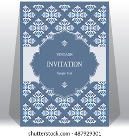 Wedding invitation or card with abstract background.
