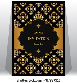 Wedding invitation or card with abstract background.