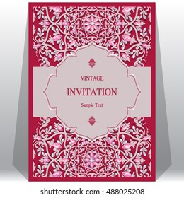 Wedding invitation or card with abstract background.