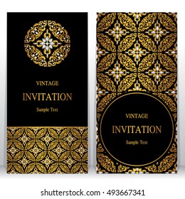 Wedding invitation or card with abstract background. Islam, Arabic, Indian, Dubai.