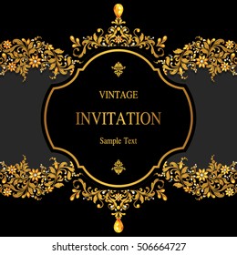 wedding invitation or card with abstract background.