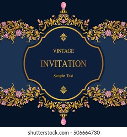 wedding invitation or card with abstract background.