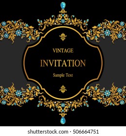 wedding invitation or card with abstract background.