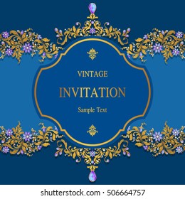 wedding invitation or card with abstract background.