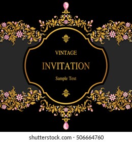 wedding invitation or card with abstract background.