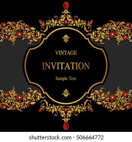 wedding invitation or card with abstract background.