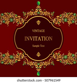 wedding invitation or card with abstract background.