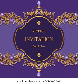 wedding invitation or card with abstract background.