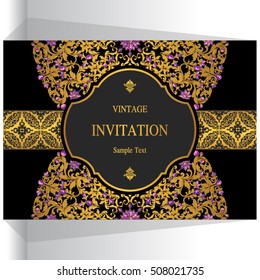wedding invitation or card with abstract background.