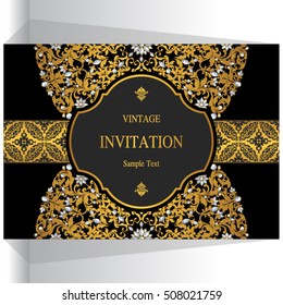 wedding invitation or card with abstract background.