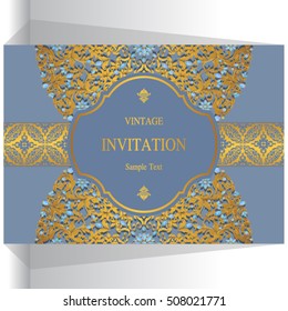 wedding invitation or card with abstract background.