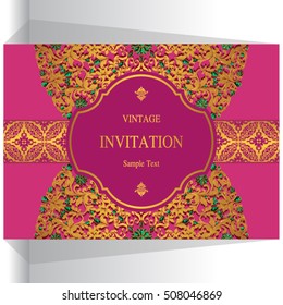 wedding invitation or card with abstract background.