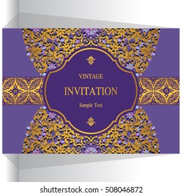 wedding invitation or card with abstract background.