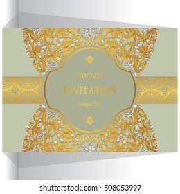 wedding invitation or card with abstract background.