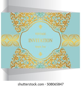 wedding invitation or card with abstract background.