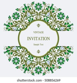 wedding invitation or card with abstract background.