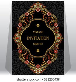 wedding invitation or card with abstract background.