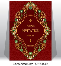 wedding invitation or card with abstract background.