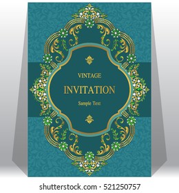 wedding invitation or card with abstract background.