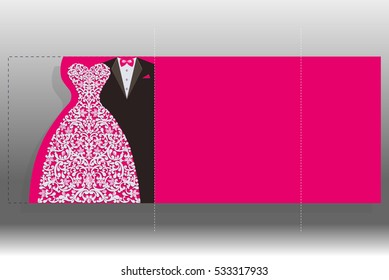 Wedding invitation or card with abstract background. Islam, Arabic, Indian.