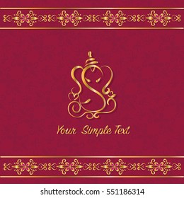 Wedding invitation or card with abstract background vector