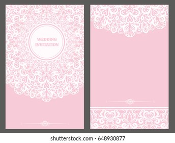 Wedding invitation or card with abstract background. Islam, Arabic, Indian, Dubai. Oriental design . Asian, Arab, Indian,