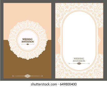 Wedding invitation or card with abstract background