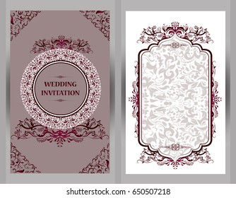 Wedding invitation or card with abstract background. Islam, Arabic, Indian, Dubai. Oriental design . Asian, Arab, Indian,