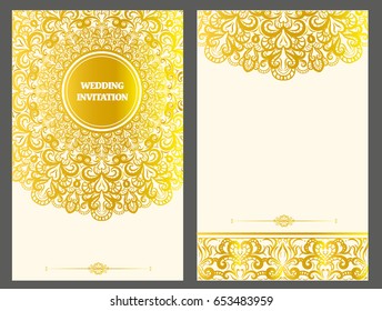 Wedding invitation or card with abstract background