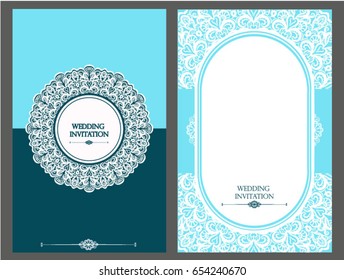 Wedding invitation or card with abstract background. Islam, Arabic, Indian, Dubai. Oriental design . Asian, Arab, Indian,