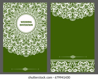 Wedding invitation or card with abstract background. Islam, Arabic, Indian, Dubai. Oriental design . Asian, Arab, Indian,