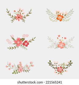 Wedding invitation or card with abstract floral background.