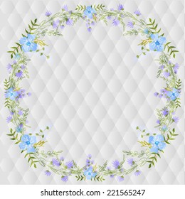Wedding invitation or card with abstract floral background.