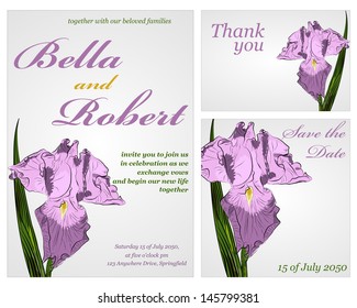 Wedding or invitation card. abstract vector flower pattern background