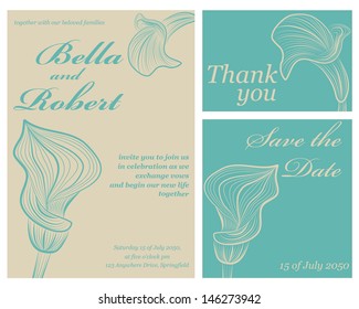 Wedding or invitation card. abstract vector flower pattern background
