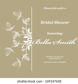 Wedding or invitation card. abstract vector flower pattern background