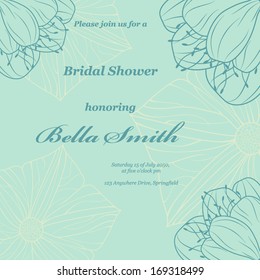 Wedding or invitation card. abstract vector flower pattern background