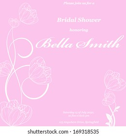 Wedding or invitation card. abstract vector flower pattern background