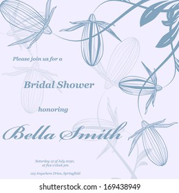 Wedding or invitation card. abstract vector flower pattern background