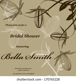 Wedding or invitation card. abstract vector flower pattern background