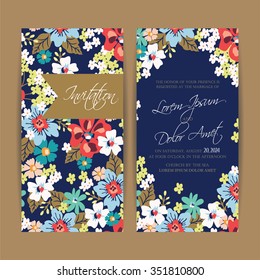 Wedding invitation card or announcement .