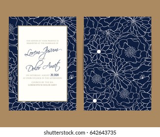 Wedding invitation card or announcement.