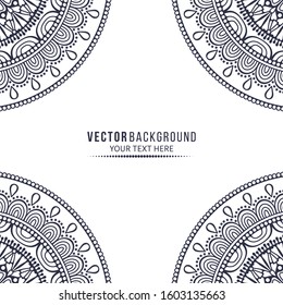 Wedding invitation card arabic mandala