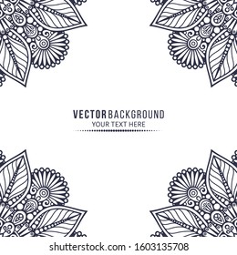 Wedding invitation card arabic mandala