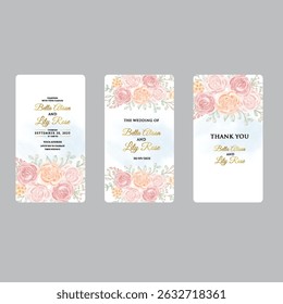 Wedding invitation card background. Abstract botanical leaf branch contour drawing line art texture. Design wedding card and  cover template, banner.
