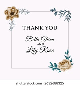 Wedding invitation card background vector. Abstract botanical leaf branch contour drawing line art texture template background. Design illustration for wedding card and  cover template, banner.
