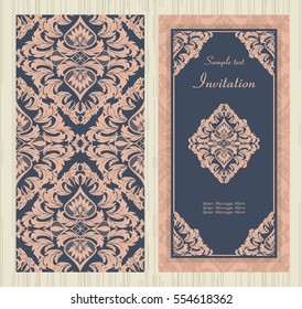 Wedding invitation card Baroque 