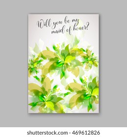 Wedding invitation or card with beautiful roses