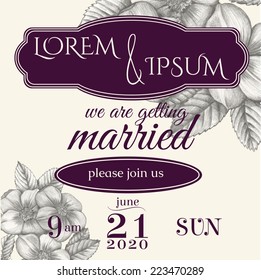 Wedding invitation card design